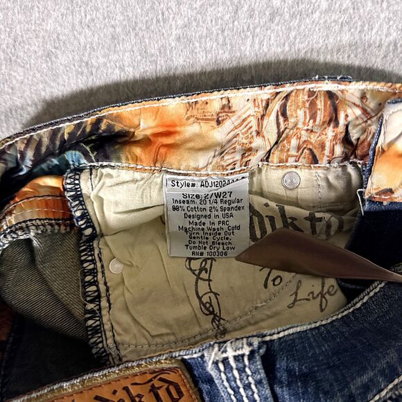 Adiktd Womens Jeans Blue Tag Size 2 (00x00) Low Rise Capri Stretch - Picture 10 of 13